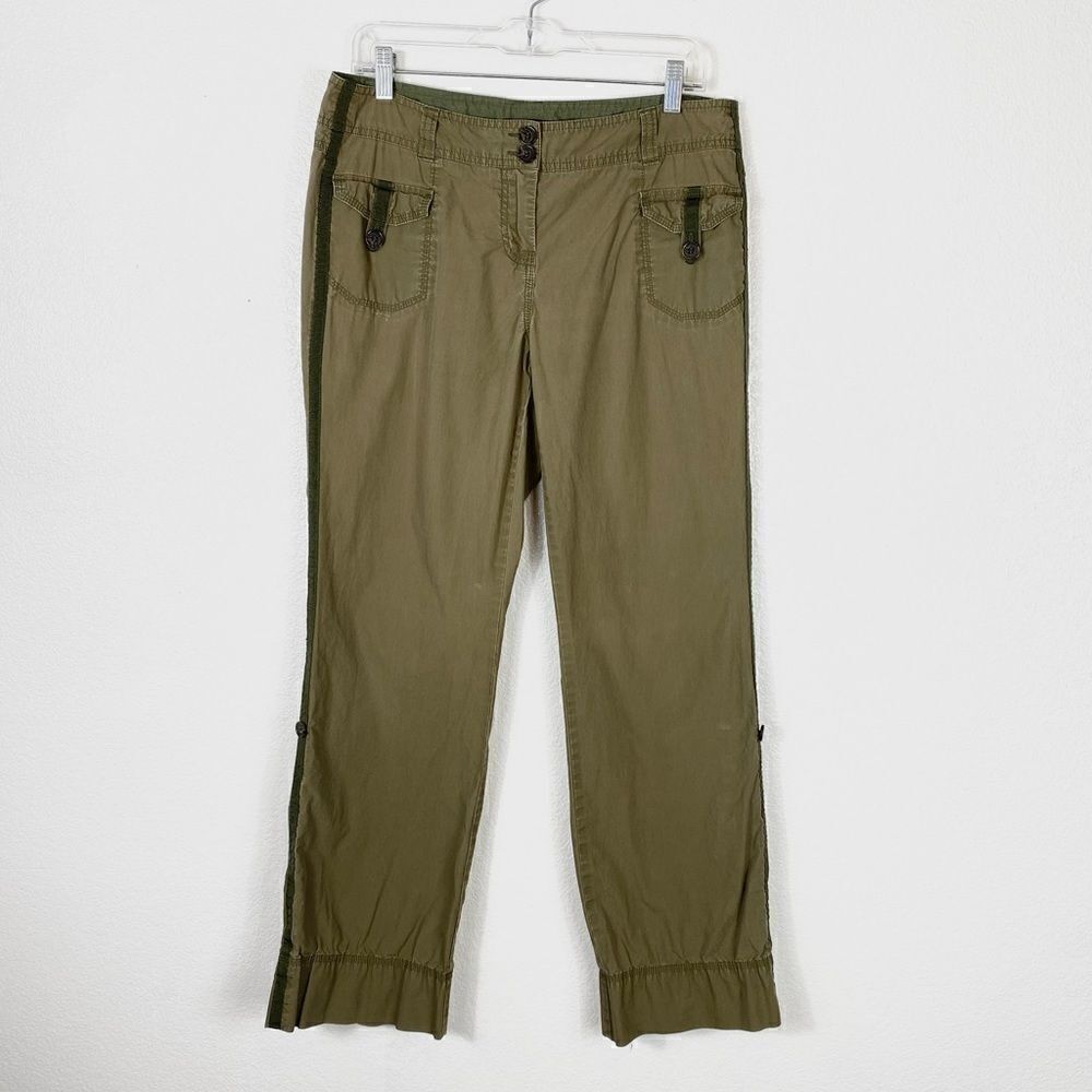 New York & Company Olive Green Roll Up Cargo Pants